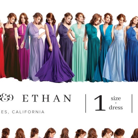 Eliza & Ethan Women's Purple Multi Wrap Maxi Bridesmaid Dress - O/S - Picture 10 of 11